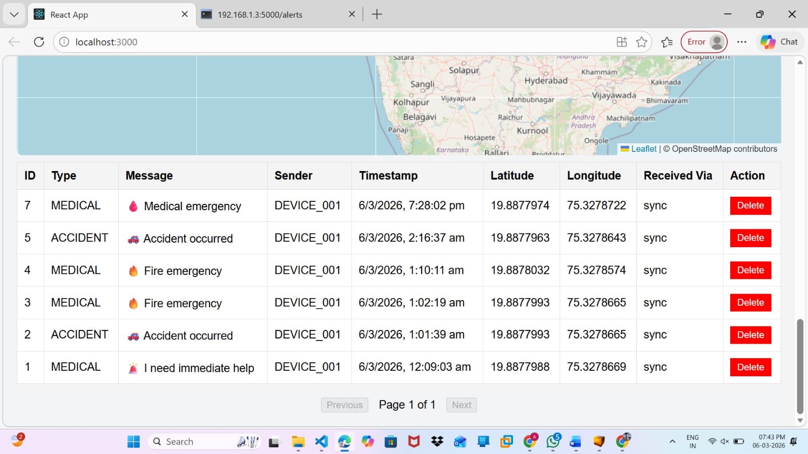 Offline Emergency Alert App